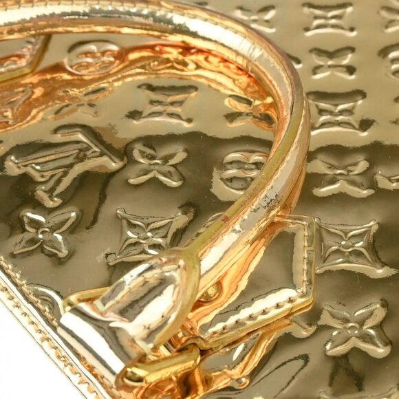 Louis Vuitton Gold Monogram Miroir Sac Plat Tote Handbag M40268 FO4019 134462 - Picture 5 of 10